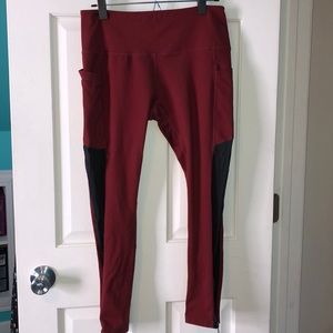Popflex Adventure Zip Legging - Cabernet sz 14